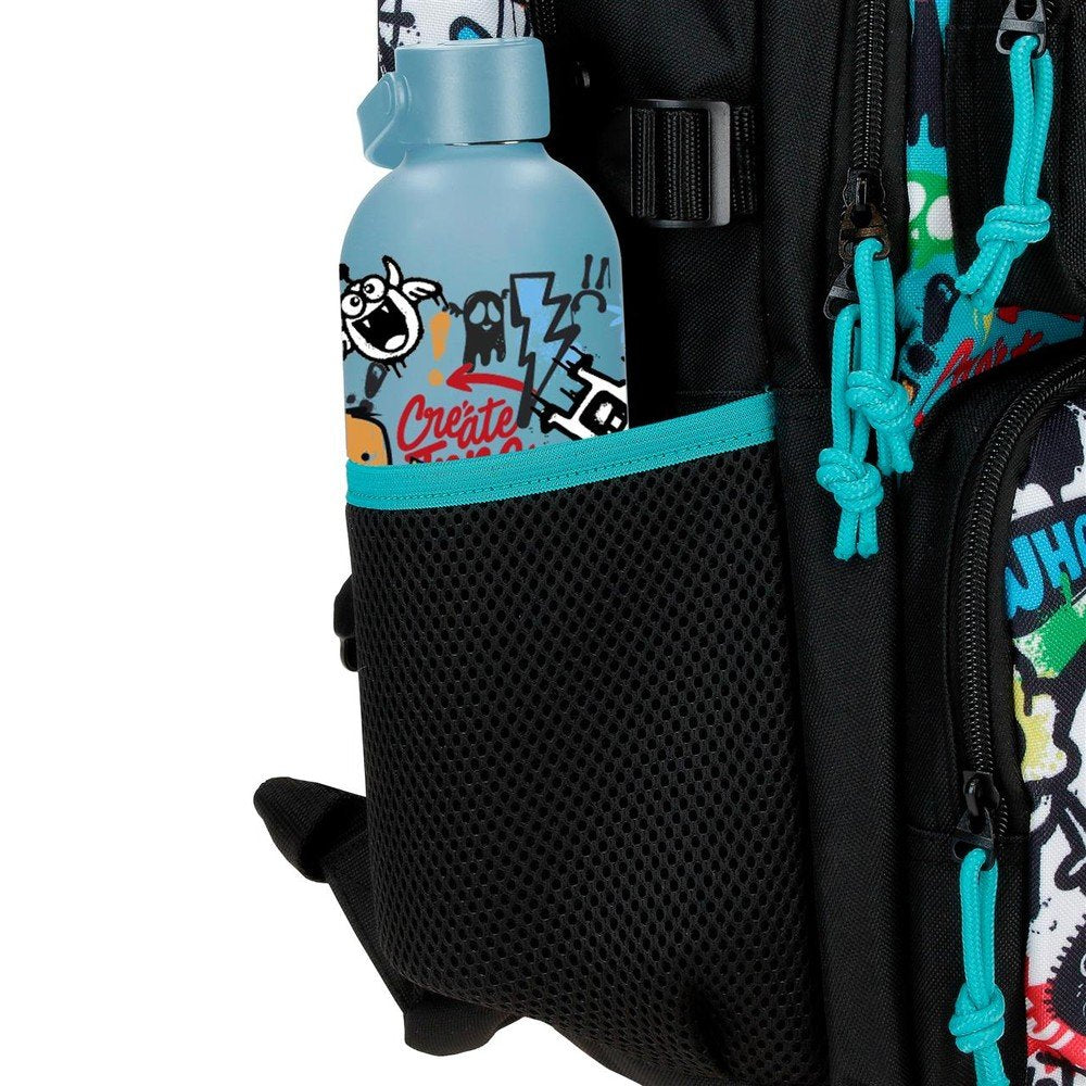 Mochila infantil Movom Monsters negro 38 cm