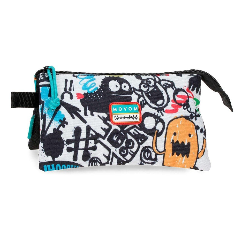 Portatodo Triple Movom Monsters Negro | Joumma