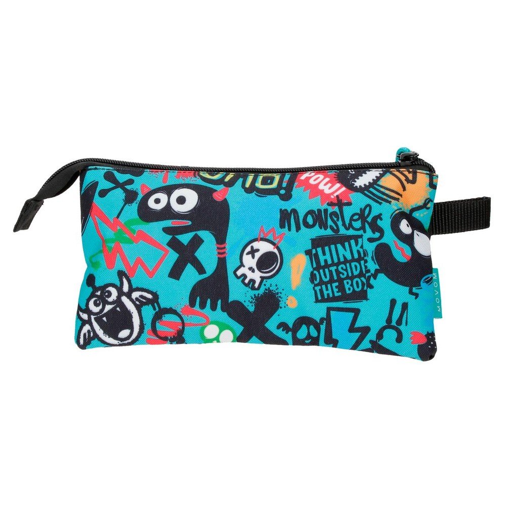 Portatodo Triple Movom Monsters Negro | Joumma