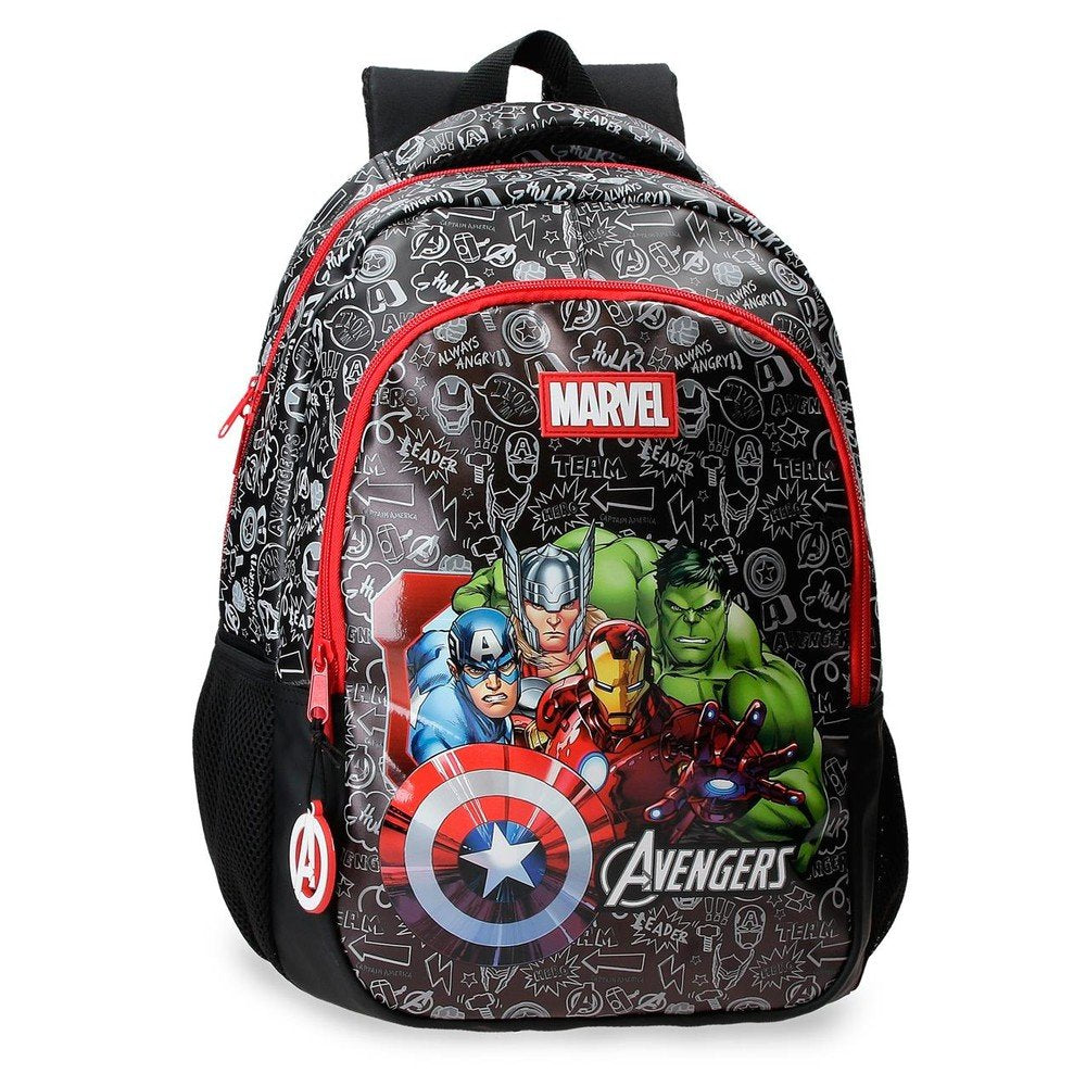 Mochila escolar doble Team Avengers 42 cm adaptable a carro