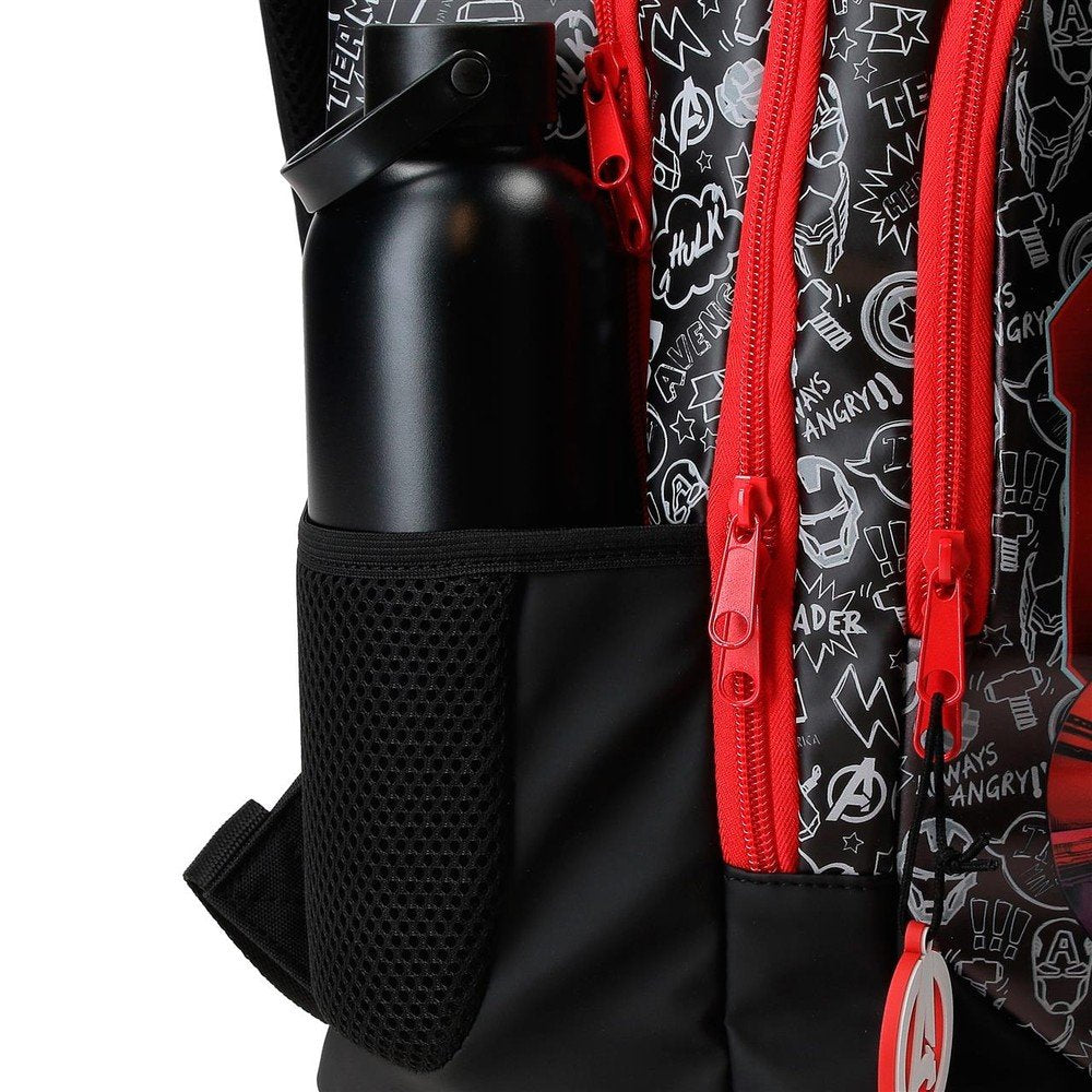 Mochila escolar doble Team Avengers 42 cm adaptable a carro