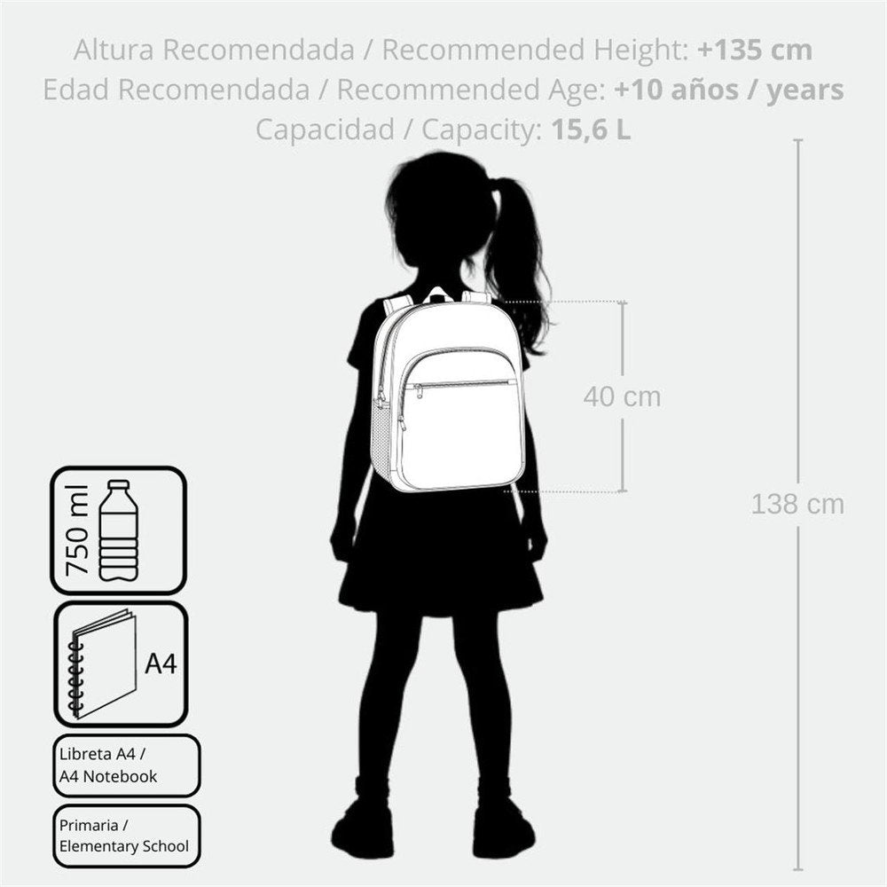 Mochila infantil Minnie Happy To Be Me 40 cm Joumma