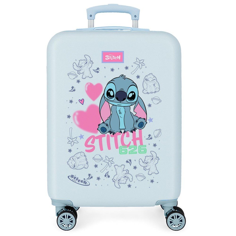 Maleta de cabina 55 cm Stitch Hearts azul claro JOUMMA Maletas licencia Imagen principal del producto