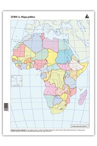 Mapas África político mudos CUMIO pack 50 Imagen principal del producto