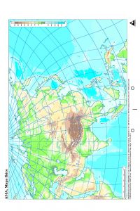 Mapas Asia Físico Mudos CUMIO para dibujo y estudio