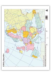 Mapas Europa Mudos CUMIO Pack 50 para estudiantes y profesores