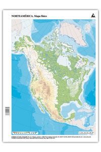 Mapas mudos Norteamérica CUMIO paquete 50 en hojas