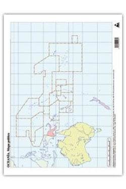 Mapas Oceania Político Mudos CUMIO para Educacion y Manualidades