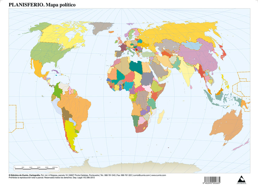Paq/50 mapas planisferio politico mudos Imagen principal del producto