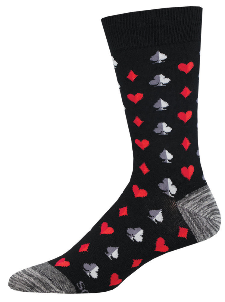 CALCETINES HOMBRE ALGODON POKER NEGRO 40-46 | SOCKSMITH | 1 UNIDAD | 8482920027664 Imagen principal del producto