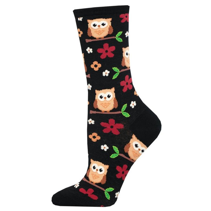 CALCETINES DE ALGODON MEDIA CAÑA 36-41 NIGHT OWL BLACK | SOCKSMITH | 1 UNIDAD | 8482920036024