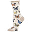 CALCETINES DE ALGODON MEDIA CAÑA 36-41 BUTTERFLIES IVORY | SOCKSMITH | 1 UNIDAD | 8482920400108