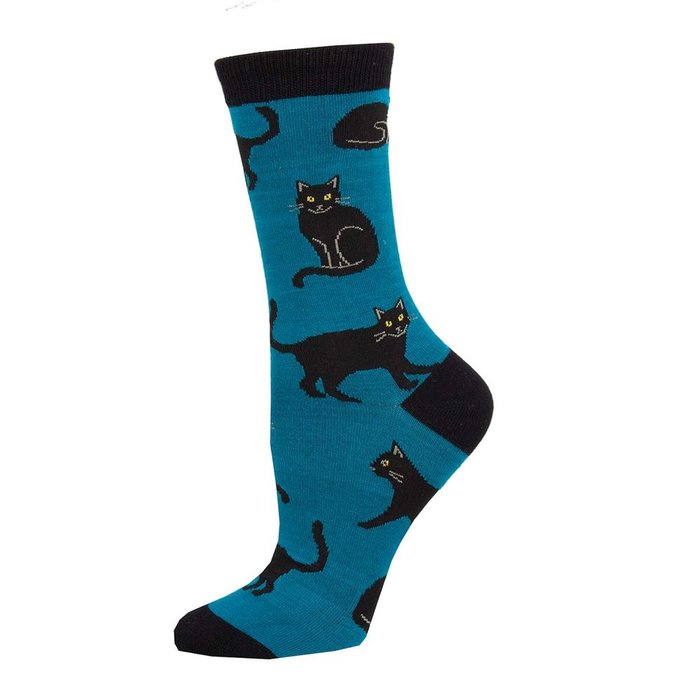 CALCETINES DE BAMBU MEDIA CAÑA 36-41 BLACK CAT BLUE | SOCKSMITH | 1 UNIDAD | 8482920406148 Imagen principal del producto