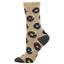 Calcetines de Bambu media caña disco vinilo marrón 36-41 SOCKSMITH
