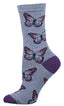 Calcetines de Bambu media caña mariposas moradas SOCKSMITH
