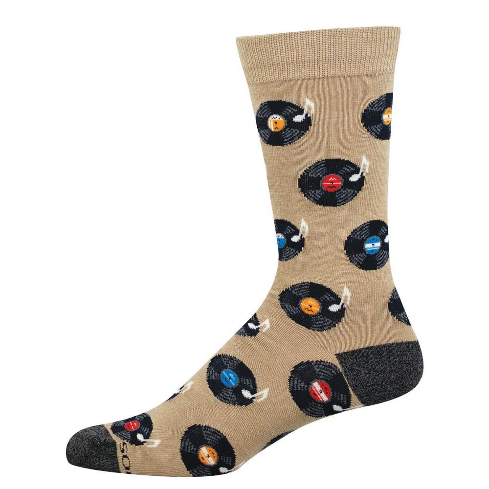 Calcetines de Bambu Media Caña Disco Vinilo 40-46 SOCKSMITH