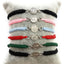Pulsera San Benito 9mm baño plata macramé, pack 6 uds