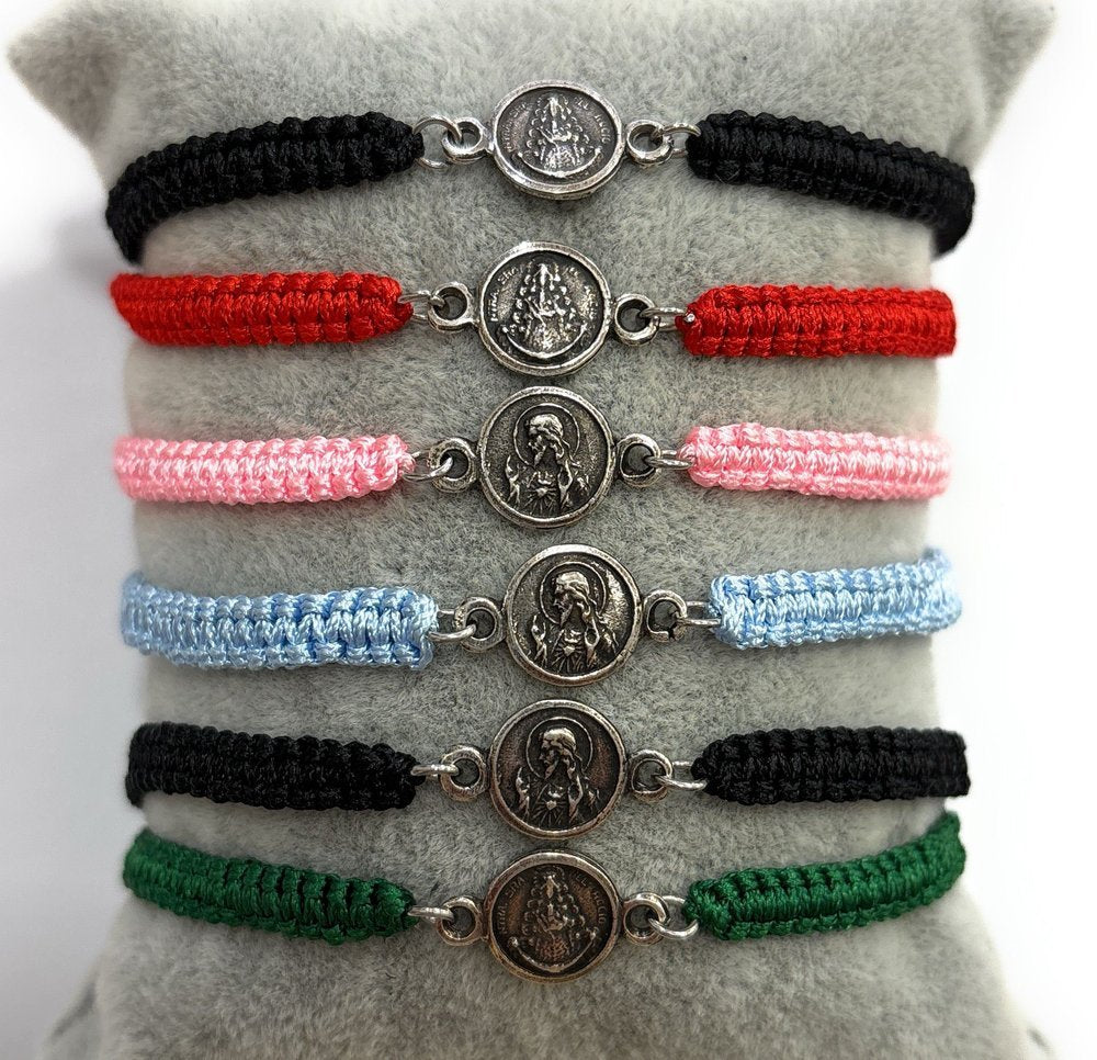 Pulsera Virgen Rocio 10 mm baño plata DE BUSSY