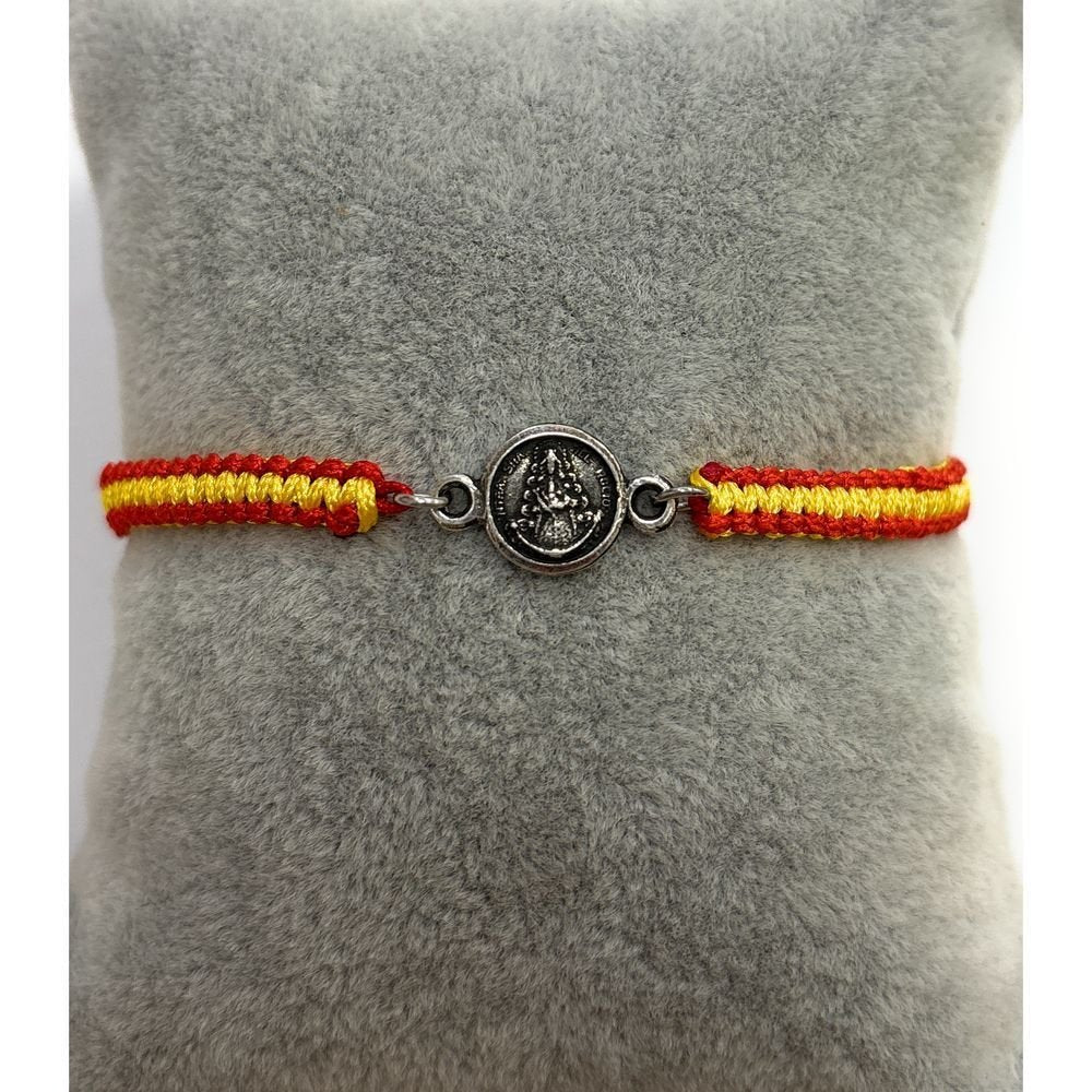PULSERA VIRGEN ROCIO 10MM BAÑO PLATA MACRAME ESPAÑA | DE BUSSY | ENVASE 6 UDS. UNIDAD | 8488000031262 Imagen principal del producto