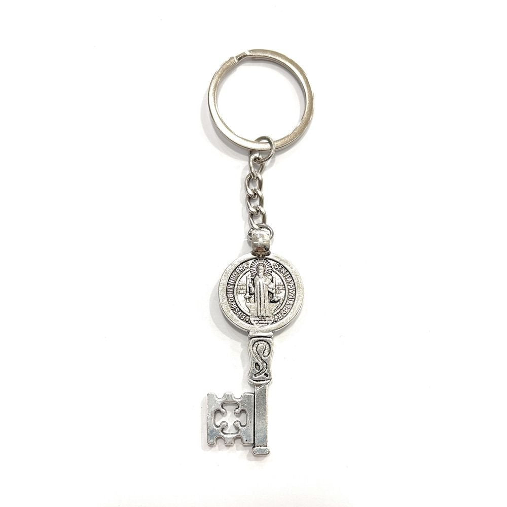 LLAVERO METAL LLAVE SAN BENITO BAÑO PLATA 50MM | DE BUSSY | ENVASE 5 UDS. UNIDAD | 8488000031286 Imagen principal del producto