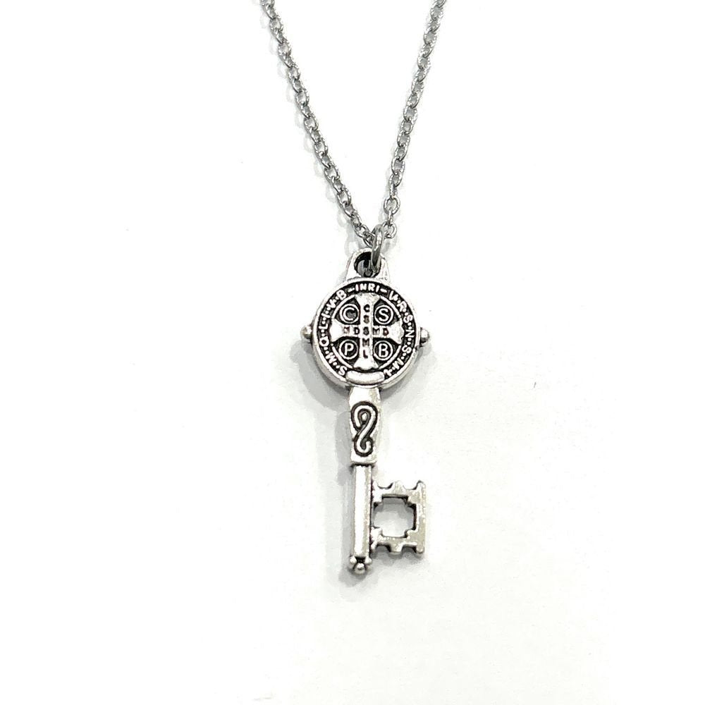 COLLAR LLAVE SAN BENITO METAL 24MM BAÑO PLATA | DE BUSSY | ENVASE 5 UDS. UNIDAD | 8488000031361 Imagen principal del producto