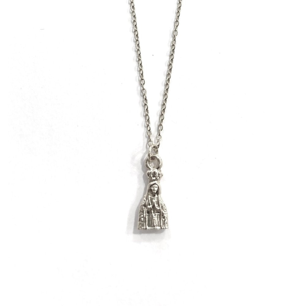 Collar Virgen Fátima metal 17mm plata De Bussy