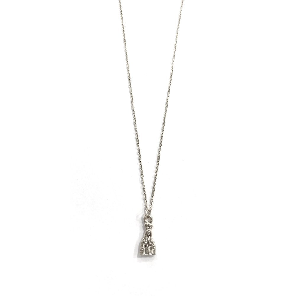 Collar Virgen Fátima metal 17mm plata De Bussy