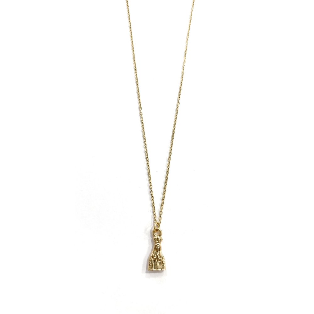 Collar Virgen Fátima metal baño oro 17mm De Bussy