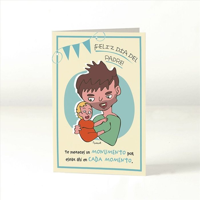 PACK 10 TARJETAS DE FELICITACION PAPA TE MERECES MONUMENTO | YOSIQUESE SL | 1 UNIDAD | 8495390718581 Imagen principal del producto