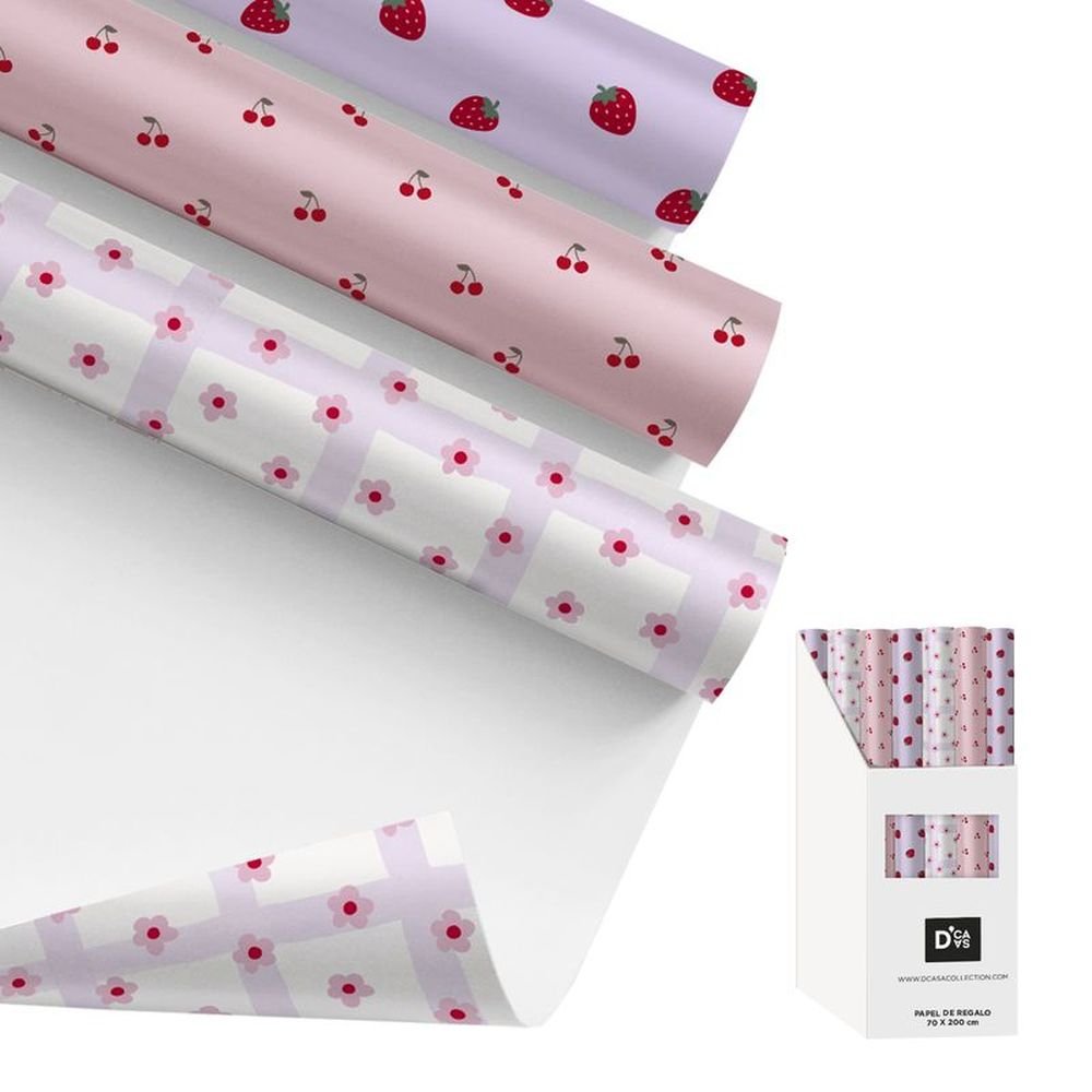 Expositor 72 rollitos papel regalo 200x70cm Coquette Dcasa