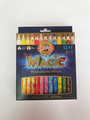 LAPIZ MAGIC JUMBO TRIANGULAR 12 + 1 COLORES SURTIDOS | 1 UNIDADES | (MICHEL PAPELES ESPECIALES)
