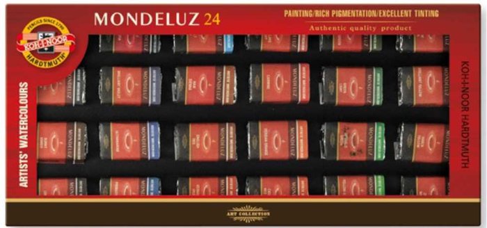 Acuarela Pastilla 24 Godets Michel Papeles Especiales