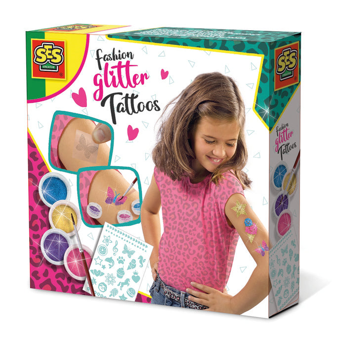 Juego Tatuajes Fashion de Purpurina SES