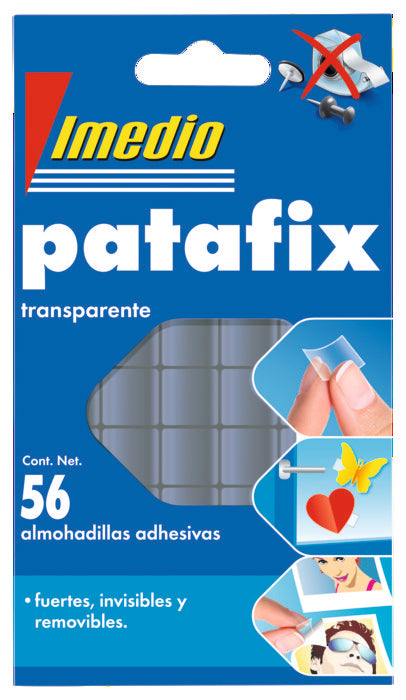 ALMOHADILLA ADHESIVA IMEDIO PATAFIX TRANSPARENTE 56 UDS | 12 UNIDADES | (PRODUCTOS IMEDIO, S,A,)