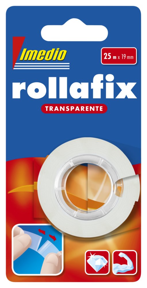 Cinta Adhesiva Imedio Rollafix 19 mm 25 metros Pack 12 Imagen principal del producto