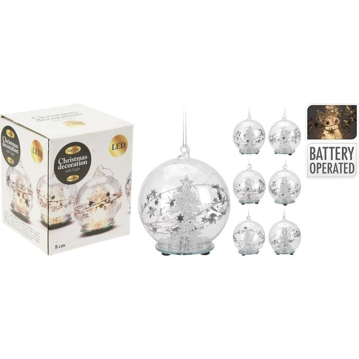 BOLA CRISTAL 8CM LUZ LED SURTIDAS | KOOPMAN CHRISTMAS | 1 UNIDAD | 8711295652066 Imagen principal del producto