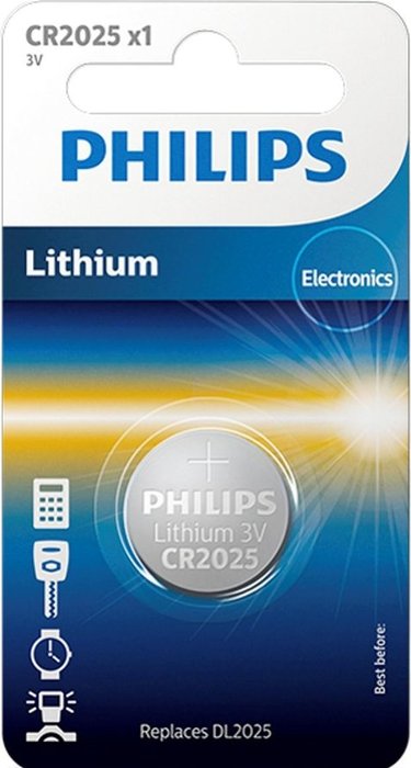 Pila Botón Litio CR2025 Philips Blister 1 Ud VINI Trading