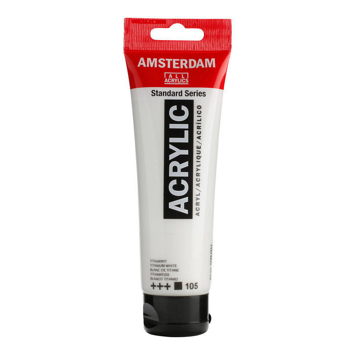 Pintura Acrílica Amsterdam 120 ml Blanco Titanio TALENS ESPAÑA