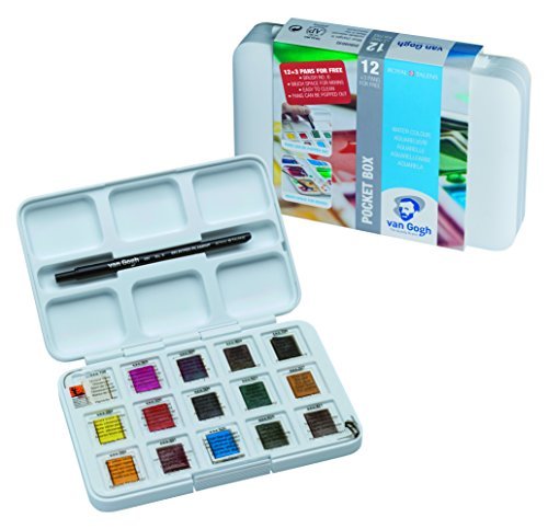 SET BOLSILLO ACUARELA 15 COLORES Y PINCEL Nº 6 | 1 UNIDADES | (TALENS ESPAÑA) Imagen principal del producto