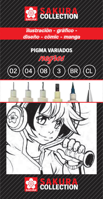 ROTULADOR PIGMA NEGRO ESTUCHE 6 GRADUACIONES | 1 UNIDADES | (TALENS ESPAÑA)