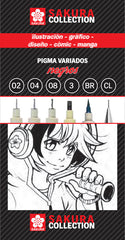ROTULADOR PIGMA NEGRO ESTUCHE 6 GRADUACIONES | 1 UNIDADES | (TALENS ESPAÑA)