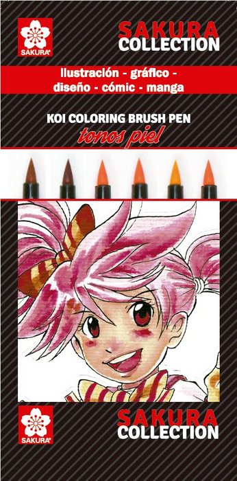 ROTULADOR KOI COLORING TONOS ROSADOS ESTUCHE 6 UDS | 1 UNIDADES | (TALENS ESPAÑA)
