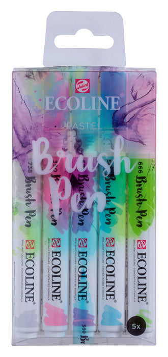 Rotulador Ecoline Brushpen Pastel 5 Unidades | Talens España | Pack 1 Unidades