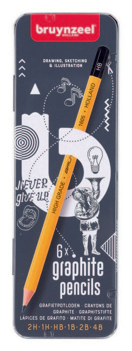 LAPIZ GRAFITO BRUYNZELL METAL ESTUCHE 6 | 1 UNIDADES | (TALENS ESPAÑA)