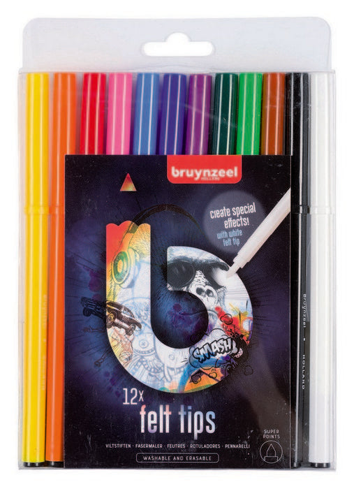 Rotulador Bruynzell Azul 12 Colores Surtidos