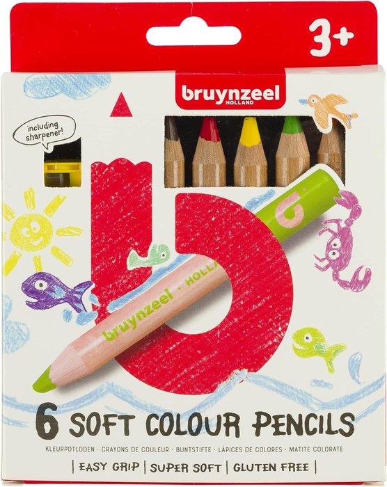 Lápiz Cera Bruynzeel 6 Colores Surtidos Marca Talens España Imagen principal del producto