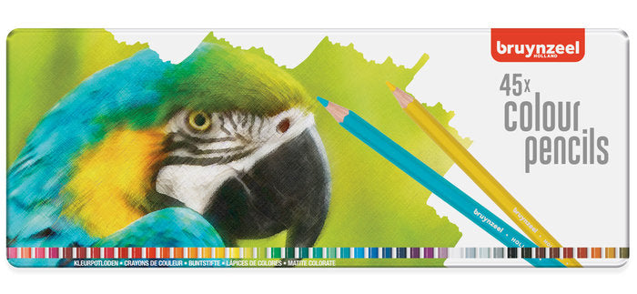 LAPIZ BRUYNZEEL 45 COLORES CAJA METAL PAPAGAYO | 1 UNIDADES | (TALENS ESPAÑA)