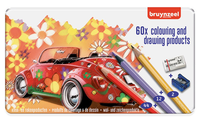 Lápiz Bruynzeel 60 Colores Surtidos Caja Metálica Talens Imagen principal del producto