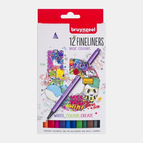 Rotulador Bruynzeel Punta Fina 12 Colores Estuche Carton | Talens España | Pack 1 Unidades Imagen principal del producto