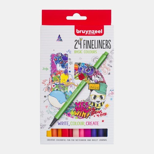 Rotulador Bruynzeel Punta Fina 24 Colores Estuche Carton | Talens España | Pack 1 Unidades Imagen principal del producto